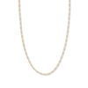 Thumbnail Image 1 of 24&quot; Solid Figaro Chain Necklace 14K Yellow Gold Appx. 2.36mm