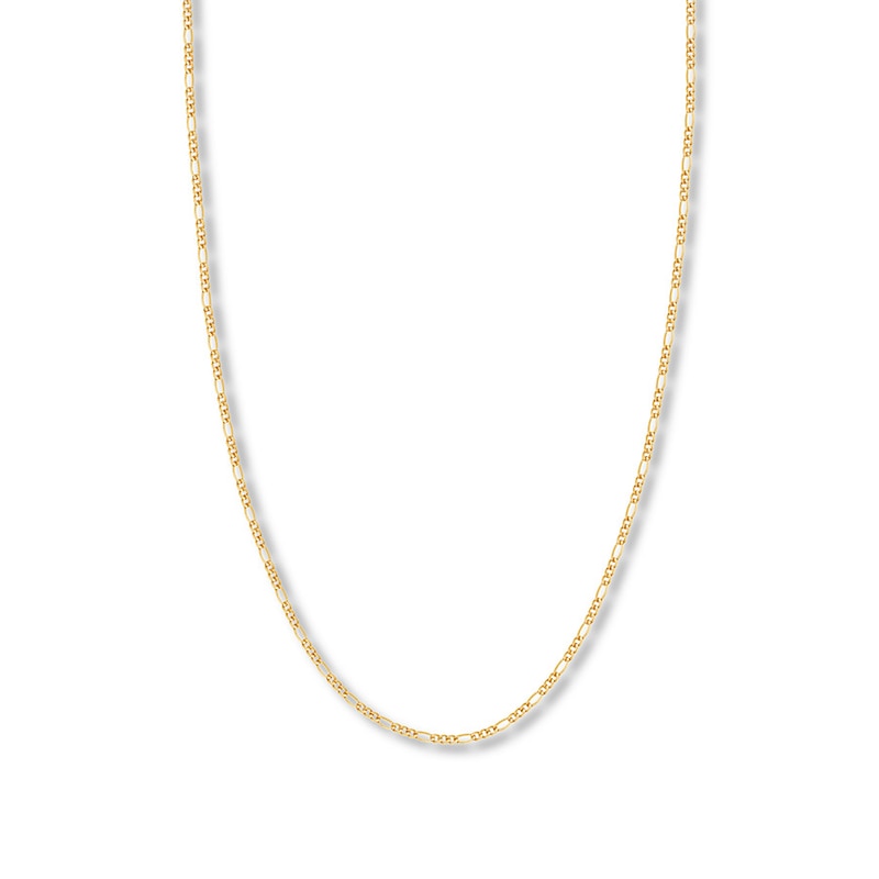 Main Image 1 of 24&quot; Solid Figaro Chain Necklace 14K Yellow Gold Appx. 2.36mm