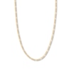 Thumbnail Image 1 of 24&quot; Solid Figaro Chain Necklace 14K Yellow Gold Appx. 3.2mm