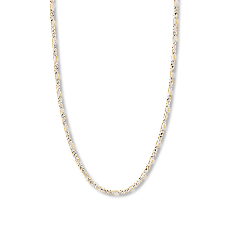 Main Image 1 of 18&quot; Solid Figaro Chain Necklace 14K Two-Tone Gold Appx. 3.2mm