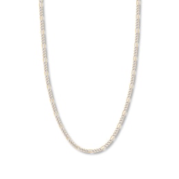 20&quot; Solid Figaro Chain Necklace 14K Two-Tone Gold Appx. 3.2mm