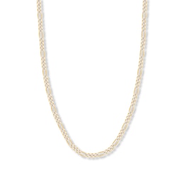 18&quot; Solid Figaro Chain Necklace 14K Two-Tone Gold Appx. 4.75mm