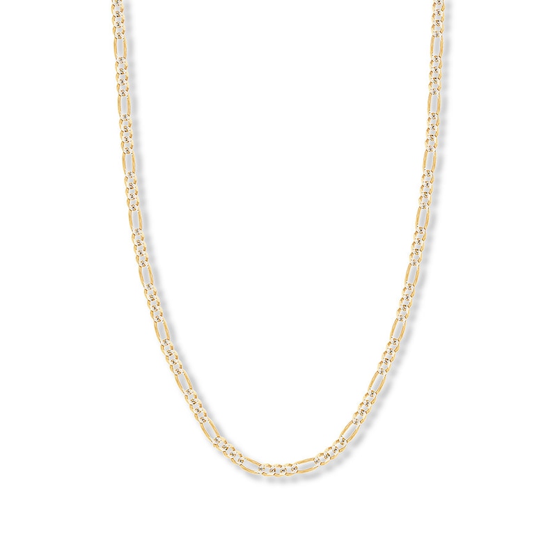 Main Image 1 of 18&quot; Solid Figaro Chain Necklace 14K Two-Tone Gold Appx. 4.75mm