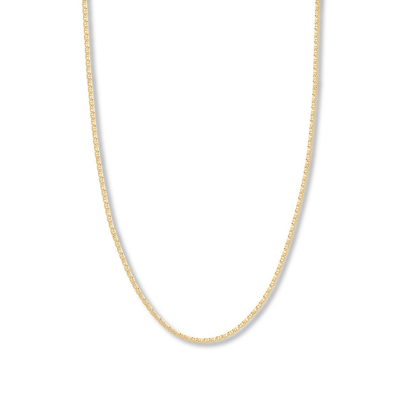 18" Solid Mariner Chain 14K Yellow Gold 2.25mm