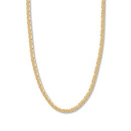 18&quot; Solid Mariner Link Chain 14K Yellow Gold 5.6mm