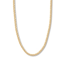 22&quot; Solid Mariner Link Chain 14K Yellow Gold 5.6mm