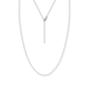 Thumbnail Image 1 of 16&quot; Adjustable Solid Square Wheat Chain 14K White Gold Appx. .85mm