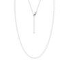 Thumbnail Image 1 of 16&quot; Adjustable Solid Box Chain 14K White Gold Appx. .66mm