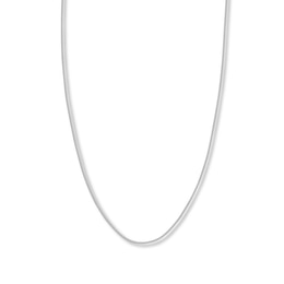 Adjustable 22&quot; Hollow Snake Chain 14K White Gold Appx. 1.4mm