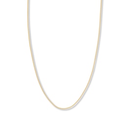 Adjustable 22&quot; Hollow Snake Chain 14K Yellow Gold Appx. 1.4mm