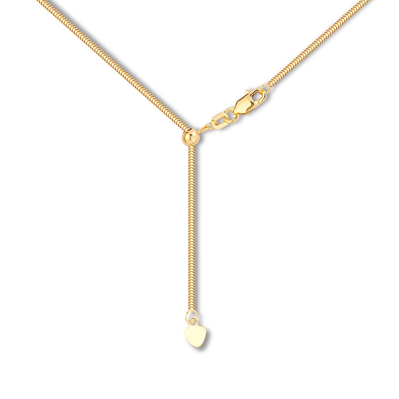 Main Image 2 of Adjustable 22&quot; Hollow Snake Chain 14K Yellow Gold Appx. 1.4mm