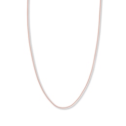 Adjustable 22&quot; Hollow Snake Chain 14K Rose Gold Appx. 1.4mm