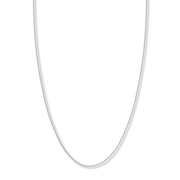 Adjustable 22&quot; Solid Wheat Chain 14K White Gold Appx. 1.02mm