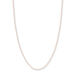 Adjustable 22&quot; Solid Rope Chain 14K Rose Gold Appx. 1.05mm