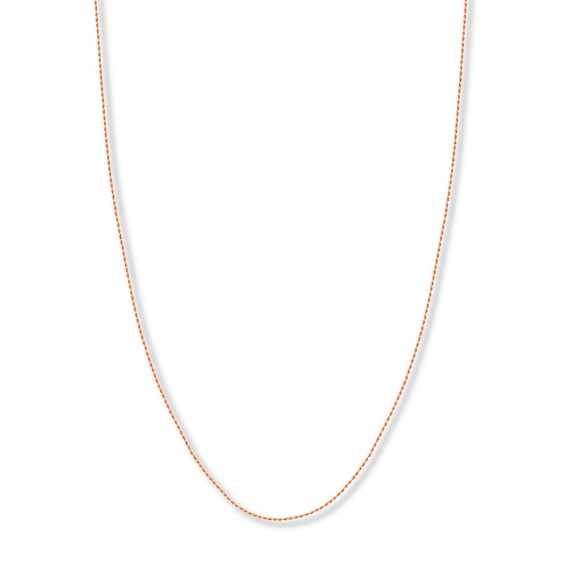 Main Image 1 of Adjustable 22&quot; Solid Rope Chain 14K Rose Gold Appx. 1.05mm