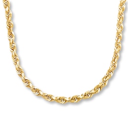 Solid Chain Necklace 10K Yellow Gold 24&quot;