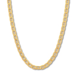 Hollow Mariner Link Necklace 14K Yellow Gold 22&quot;