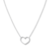 Thumbnail Image 1 of Heart Necklace 14K White Gold 16&quot; to 18&quot; Adjustable