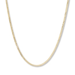 20 Solid Curb Chain Necklace 14K Yellow Gold Appx. 2.7mm