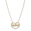 Thumbnail Image 1 of Mom Heart Necklace 14K Yellow Gold 16 to 18 Adjustable