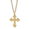 Thumbnail Image 1 of Textured Cross Necklace 14K Yellow Gold 24&quot;