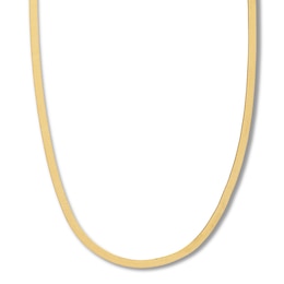 20&quot; Solid Herringbone Chain Necklace 14K Yellow Gold Appx. 5.25mm