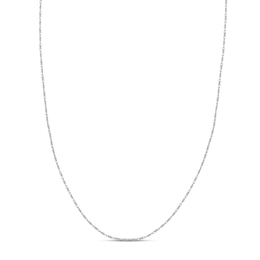 Link Chain Necklace Solid 14K White Gold 18&quot;