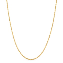 Rope Chain Solid 14K Yellow Gold 22&quot;