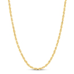 Rope Chain Solid 10K Yellow Gold 24&quot;