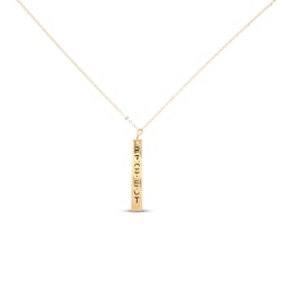 Cartouche Necklace 10K Yellow Gold 18&quot;