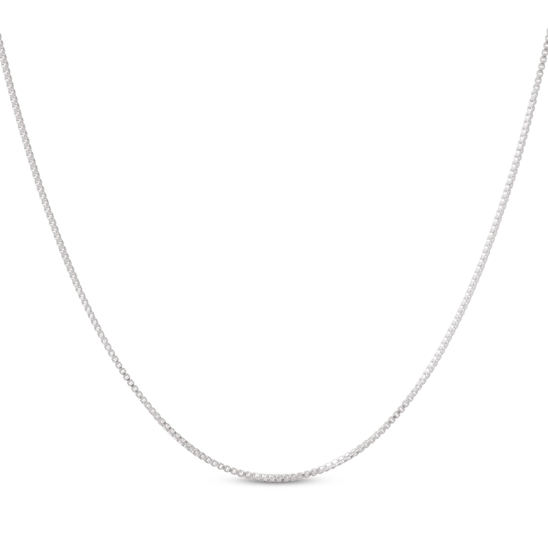 Main Image 2 of Solid Box Chain Necklace 14K White Gold 16&quot;