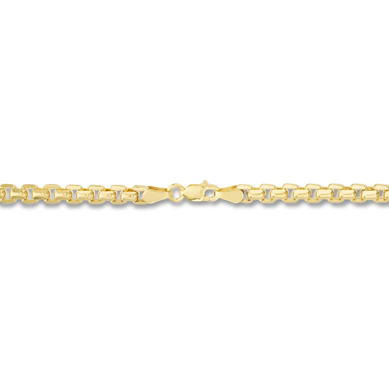 Hollow Box Chain Necklace 10K Yellow Gold 24"