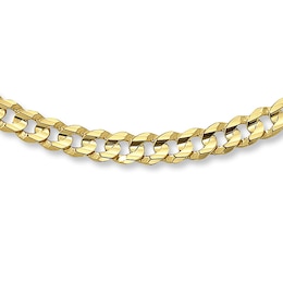 Curb Link Chain Solid 10K Yellow Gold 22&quot;