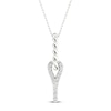 Thumbnail Image 1 of Love + Be Loved Diamond Necklace 1/10 ct tw 10K White Gold 18&quot;