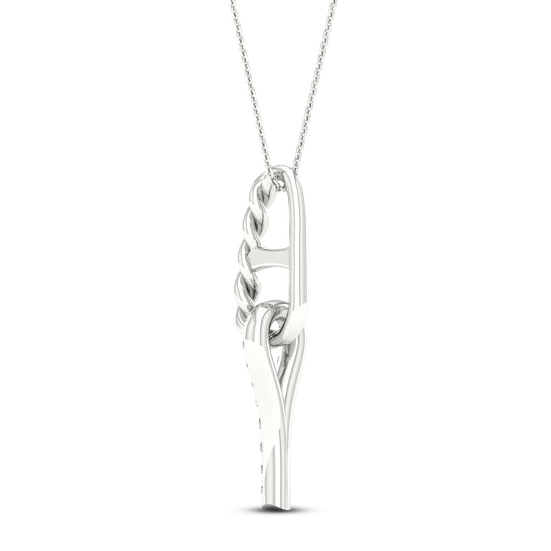 Main Image 2 of Love + Be Loved Diamond Necklace 1/10 ct tw 10K White Gold 18&quot;