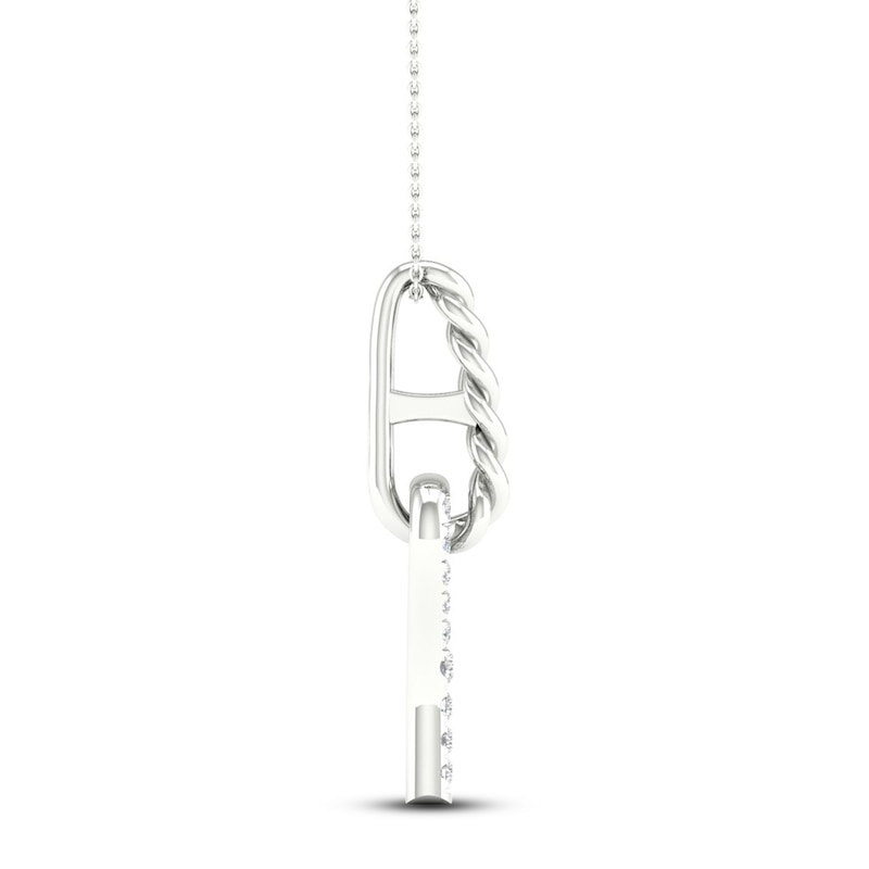 Main Image 4 of Love + Be Loved Diamond Necklace 1/10 ct tw 10K White Gold 18&quot;