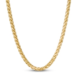 Hollow Wheat Chain Necklace 10K Yellow Gold 20&quot;