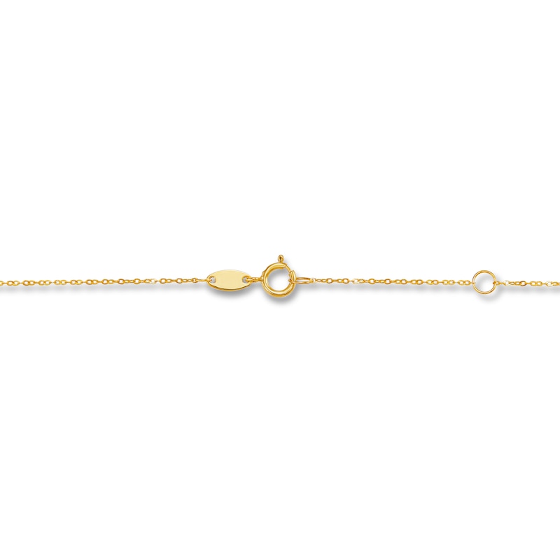 Graduated Oval Necklace 10K Yellow Gold 18"