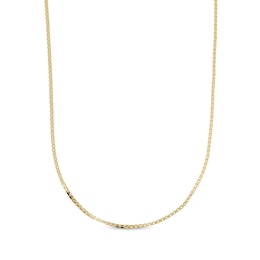 Hollow Square Box Chain Necklace 14K Yellow Gold 18&quot;