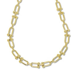 Hollow Link Necklace 10K Yellow Gold 16&quot;