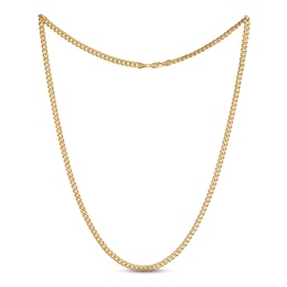 Cuban Chain Necklace Solid 14K Yellow Gold 20&quot;