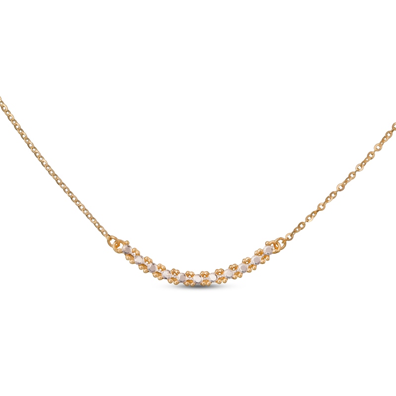 Main Image 2 of Diamond-cut Smile Necklace 10K Yellow Gold 18&quot;