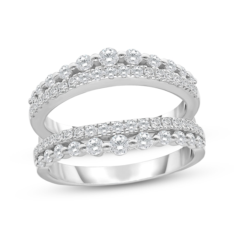 Main Image 1 of Lab-Grown Diamonds by KAY Enhancer Ring 1 ct tw Round-cut 14K White Gold