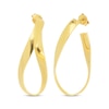 Thumbnail Image 1 of Ribbon Swirl Hoop Earrings 10K Yellow Gold