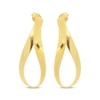 Thumbnail Image 2 of Ribbon Swirl Hoop Earrings 10K Yellow Gold