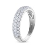 Thumbnail Image 2 of THE LEO Diamond Three-Row Anniversary Band 1 ct tw 14K White Gold