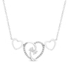 Thumbnail Image 1 of Diamond Triple-Heart Necklace 1/3 ct tw Sterling Silver 18&quot;