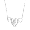 Thumbnail Image 2 of Diamond Triple-Heart Necklace 1/3 ct tw Sterling Silver 18&quot;