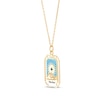 Thumbnail Image 2 of &quot;The Sun&quot; Tarot Card Enamel Necklace 10K Yellow Gold 18&quot;