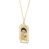 Thumbnail Image 2 of &quot;The Moon&quot; Tarot Card Enamel Necklace 10K Yellow Gold 18&quot;